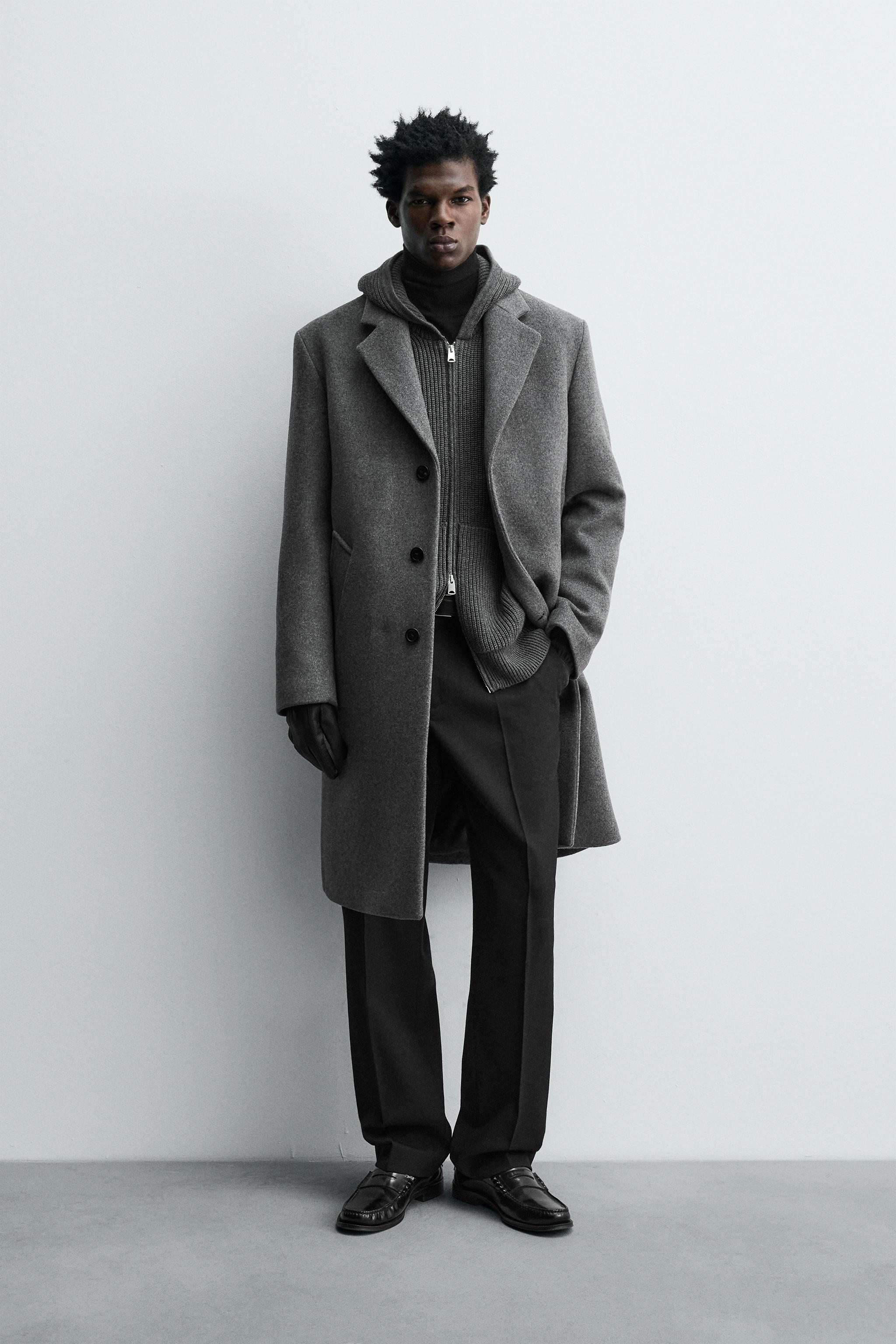 MANTECO® WOOL BLEND COAT - Grey | ZARA South Africa