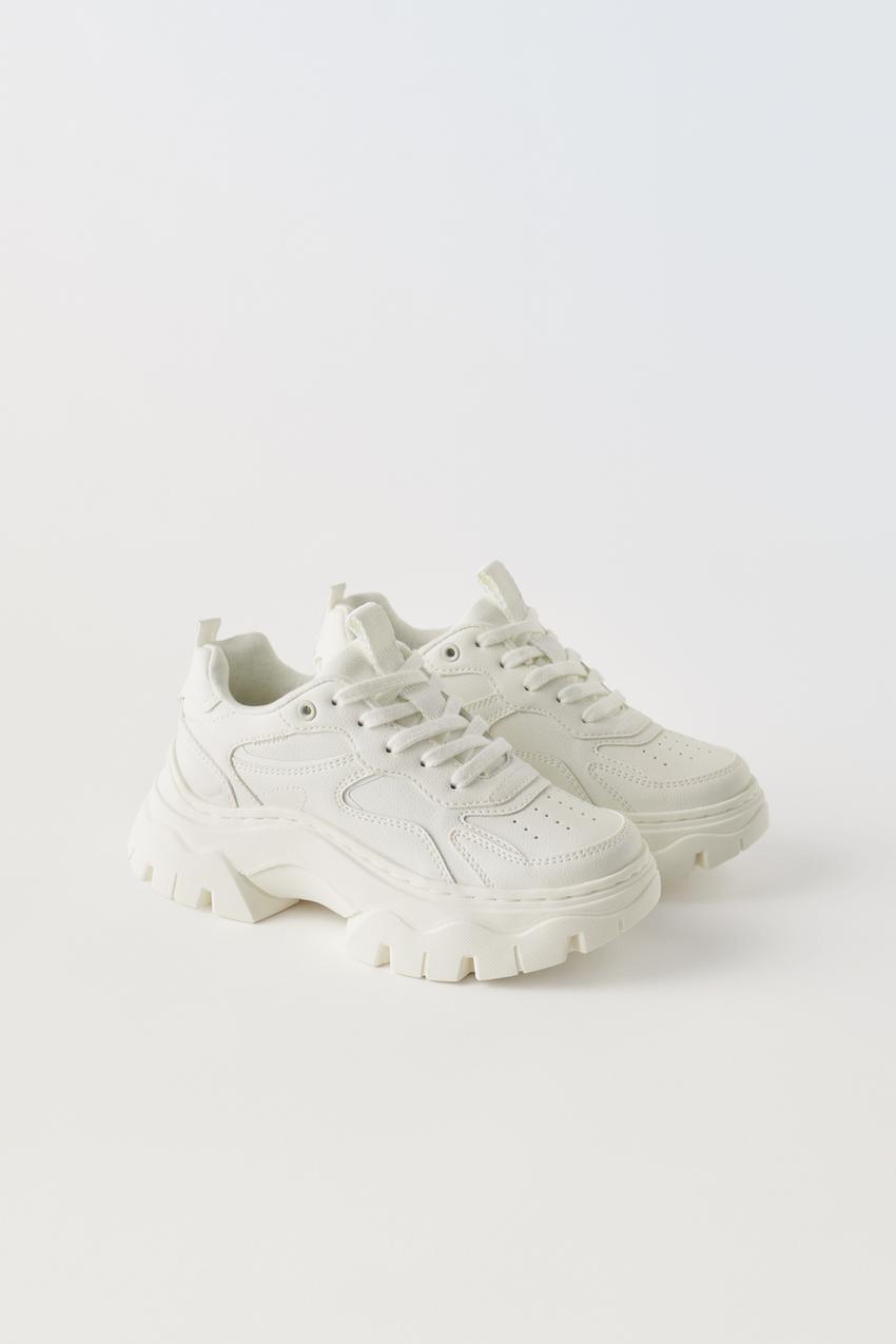 CHUNKY SOLED SNEAKERS - White