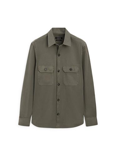 Sobrecamisa bolsillos algodón - Verde de Zara