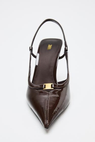 POINTED SLINGBACK SHOES - Brown by Zara - Image 3