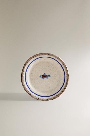 PIATTO PANE GRÈS PESCE - Blu di Zara - Immagine 0