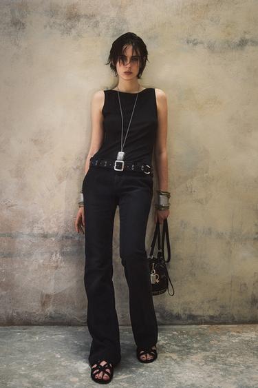 JEANS FLARE TIRO BAJO KATE MOSS X ZARA - Negro de Zara