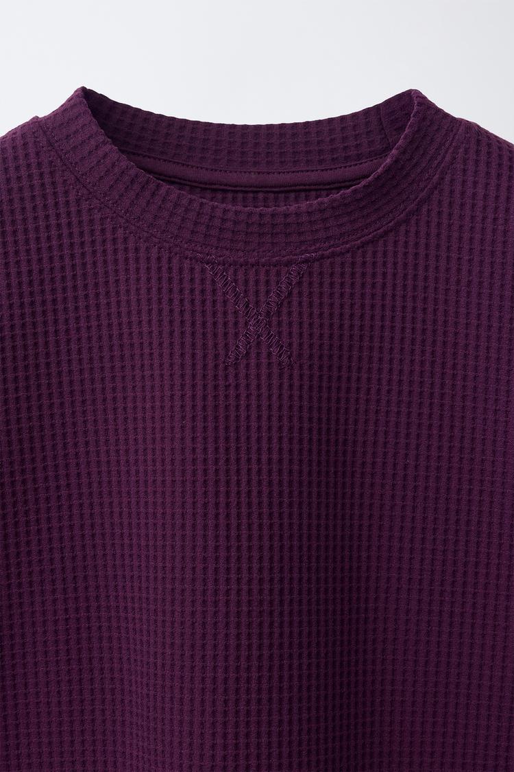 Camiseta waffle etiqueta
