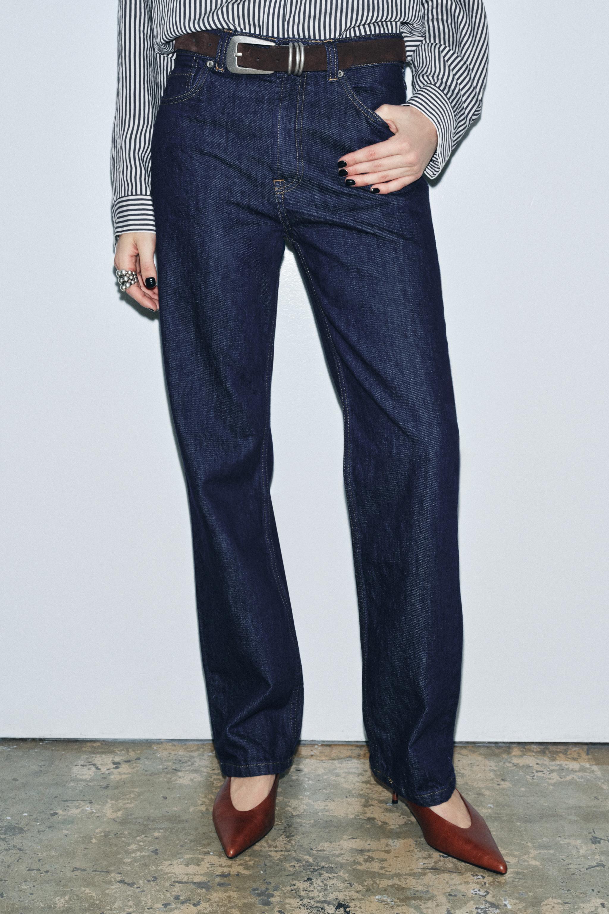 ZW COLLECTION HI-RISE STRAIGHT LEG JEANS