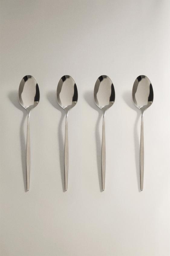 PACK CUCHARILLAS POSTRE MANGO FINO (PACK DE 4) - Acero de Zara - Imagen 0