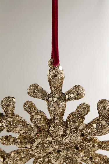 SPARKLY SNOWFLAKE CHRISTMAS TREE DECORATION - Cava by Zara - Image 2