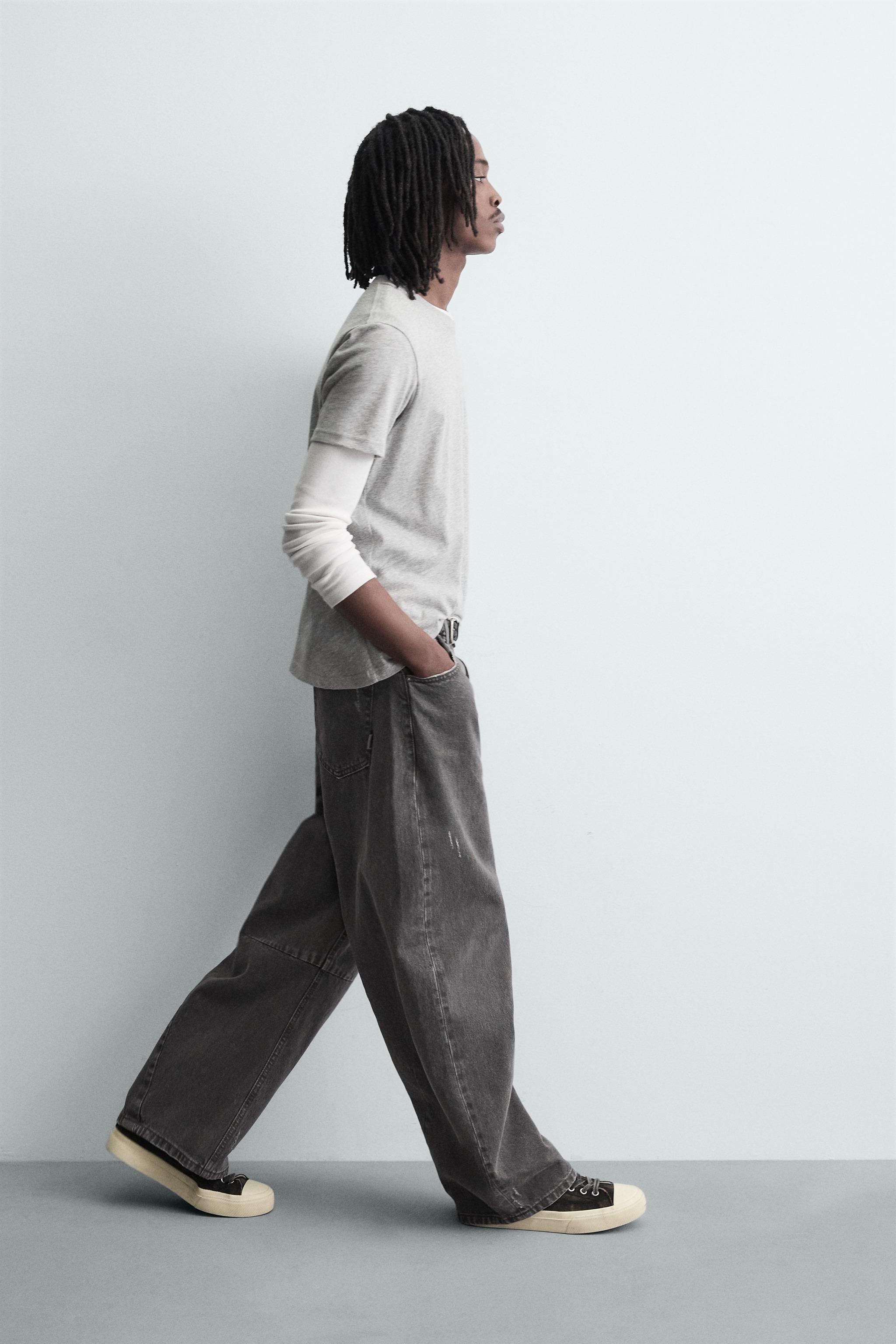 PANTALON BARREL FIT DÉLAVÉ
