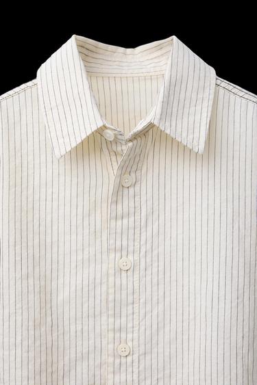 STRIPED SHIRT - Ecru / Black by Zara