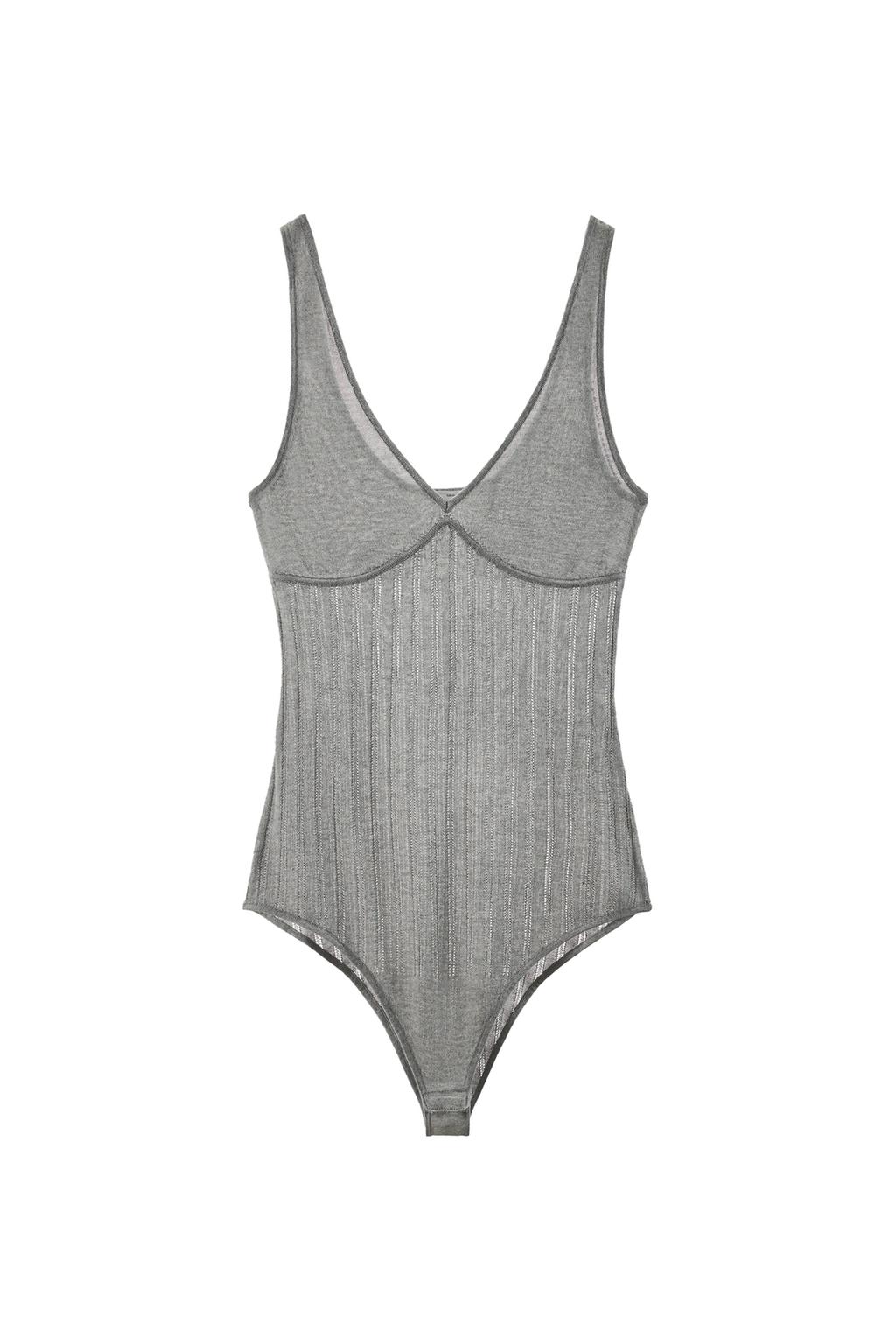 VISCOSE BLEND KNIT BODYSUIT - image 3