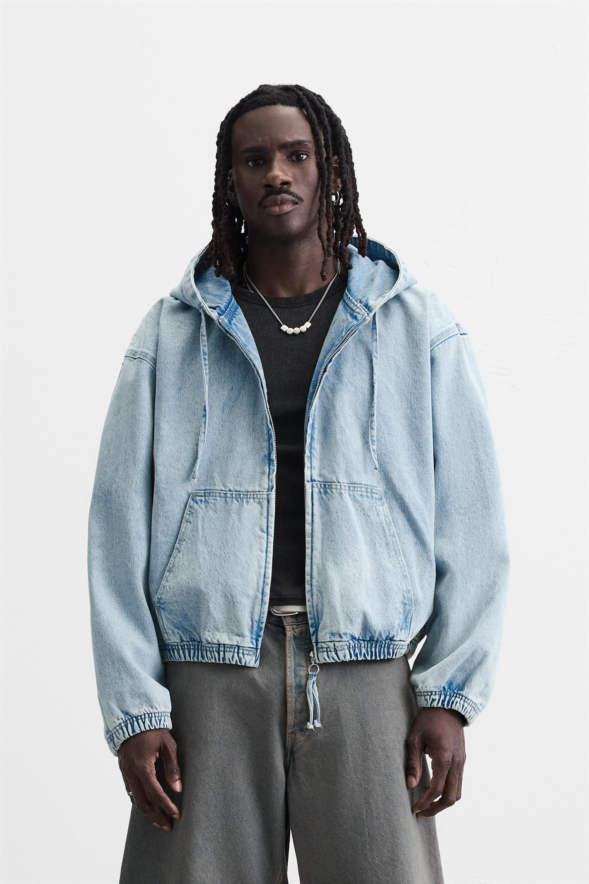 Gianninishoponline Bermuda Moschino Light Blue Denim Jacket With Hoodie Denim Jacket With Hoodie