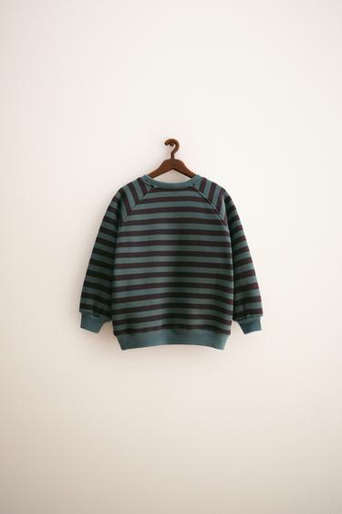 Zara ZARA TIMELESS - STRIPED SWEATSHIRT - Blue green