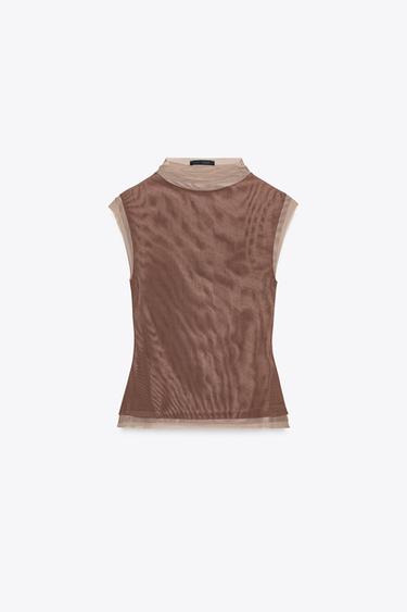 ЖАРТЫЛАЙ КӨРІНЕТІН БИІК ЖАҒАЛЫ ЖЕЙДЕ - Қоңыр Zara компаниясынан