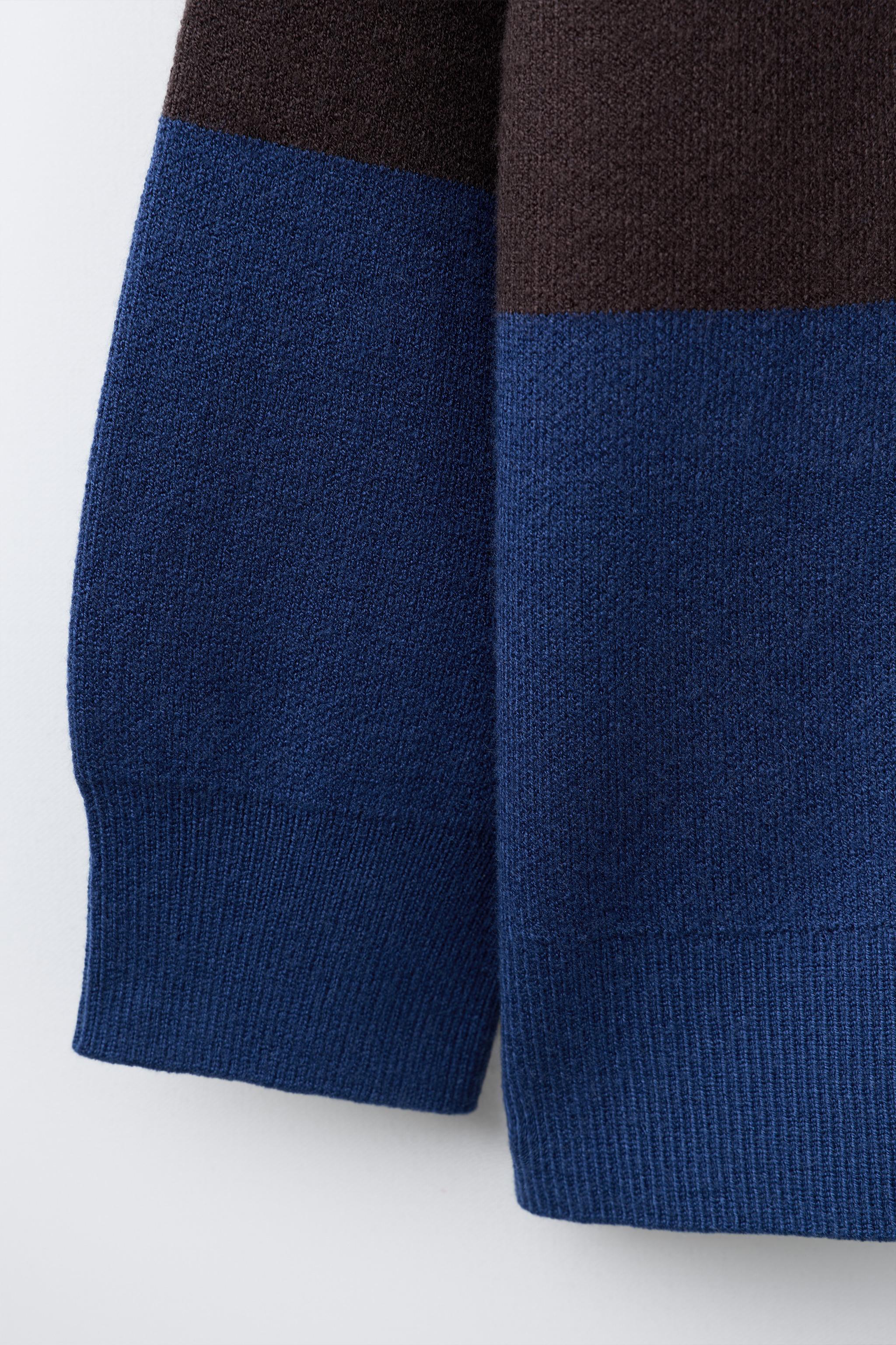 PULL POLO EN MAILLE À RAYURES IMPRIMÉES