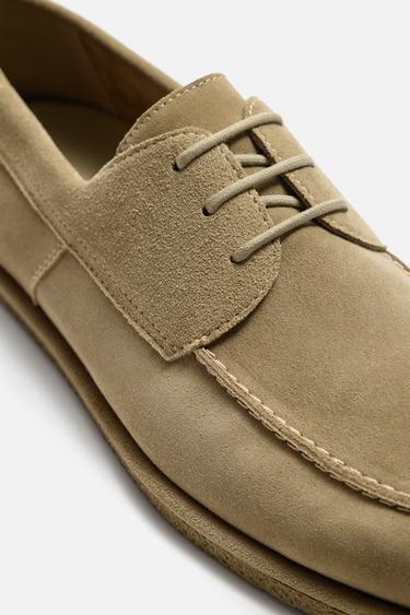 CASUAL LEATHER SHOES - Beige by Zara - Image 4