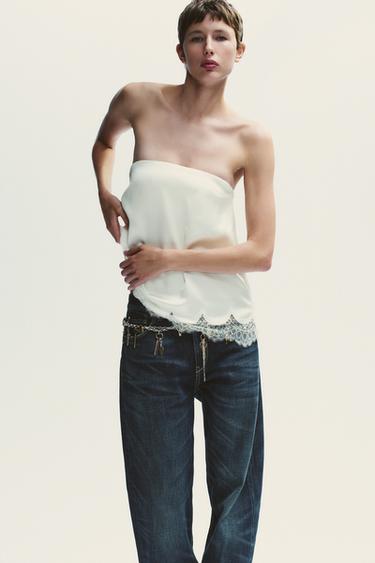 Zara COMBINED METAL KEY BELT - Gold / Silver