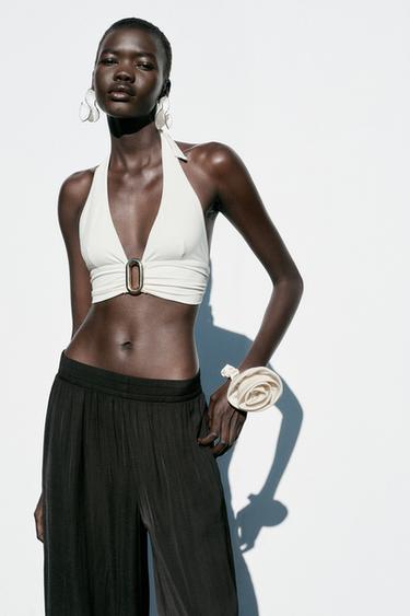 WIDE FLOWING TROUSERS - Black by Zara - Image 4