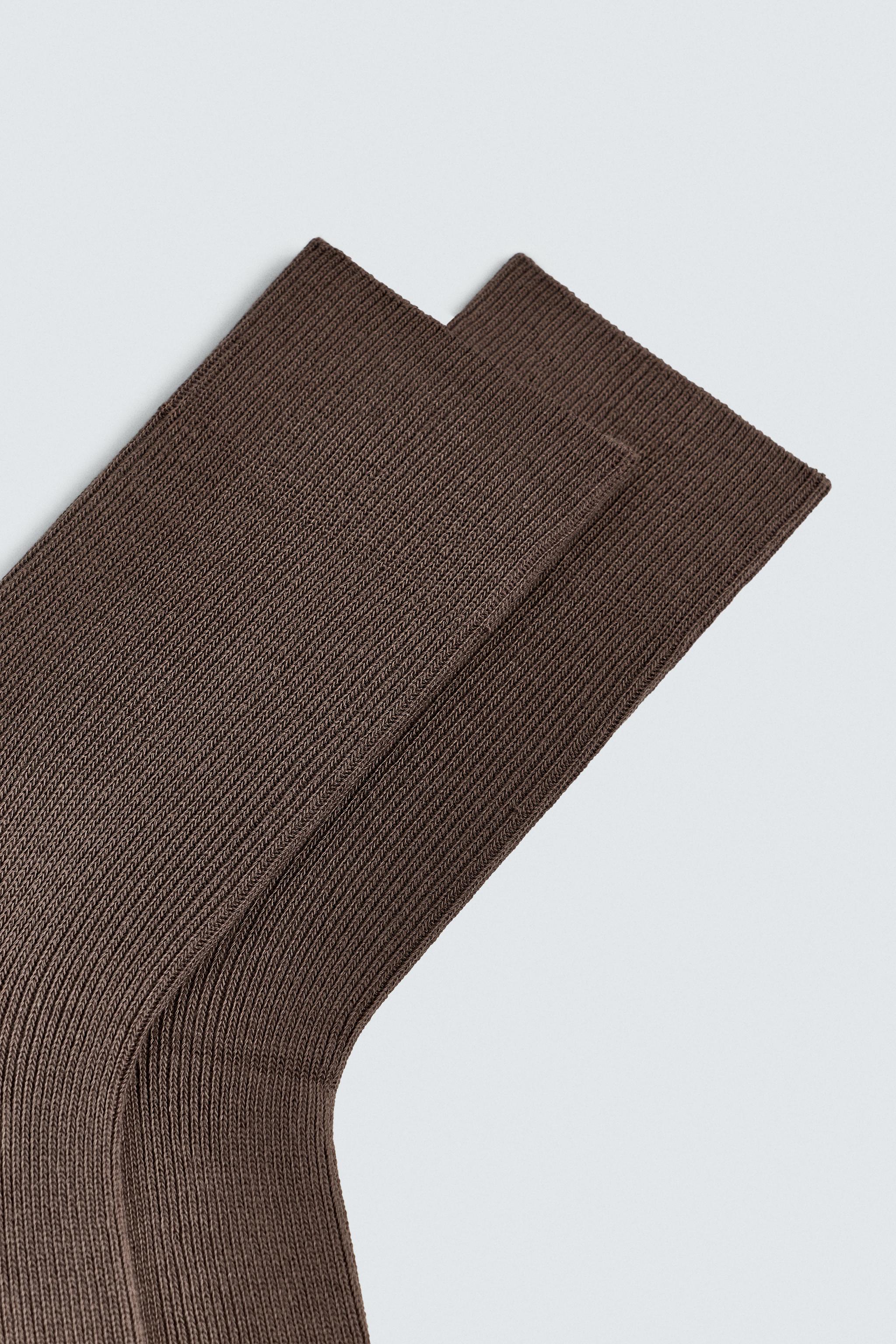 COTTON BLEND RIB SOCKS