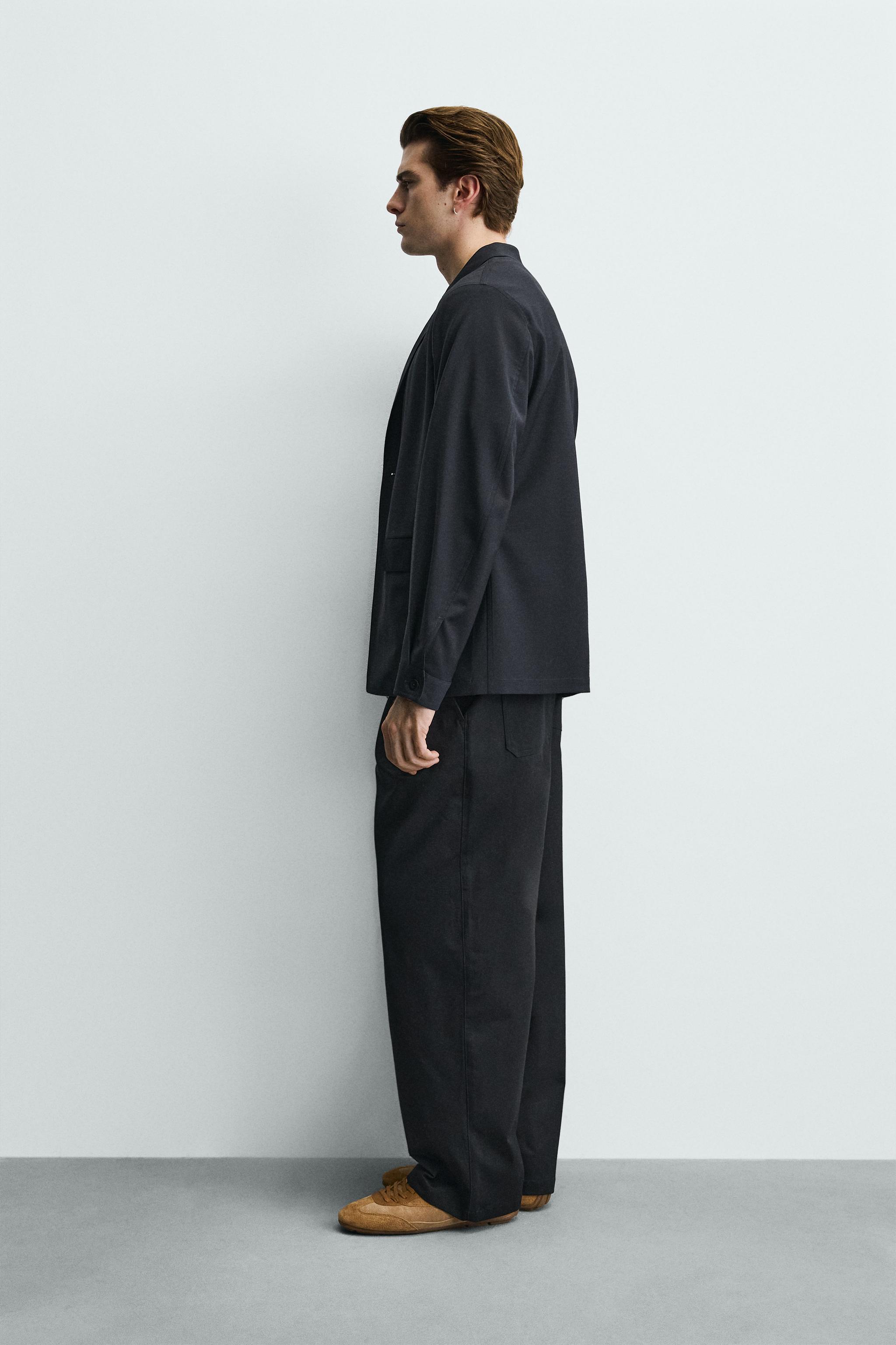 RELAXED FIT WOOL BLEND BLAZER