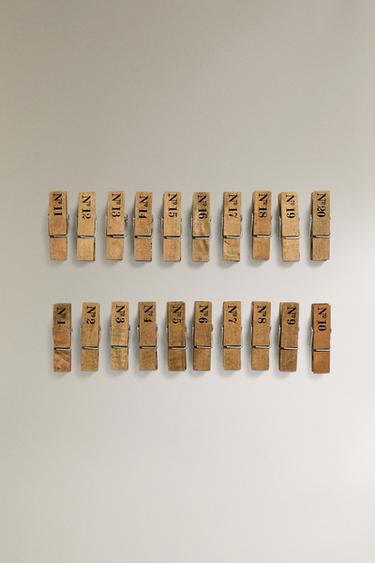 WOODEN PEGS (PACK OF 20) - Light beige by Zara - Image 0