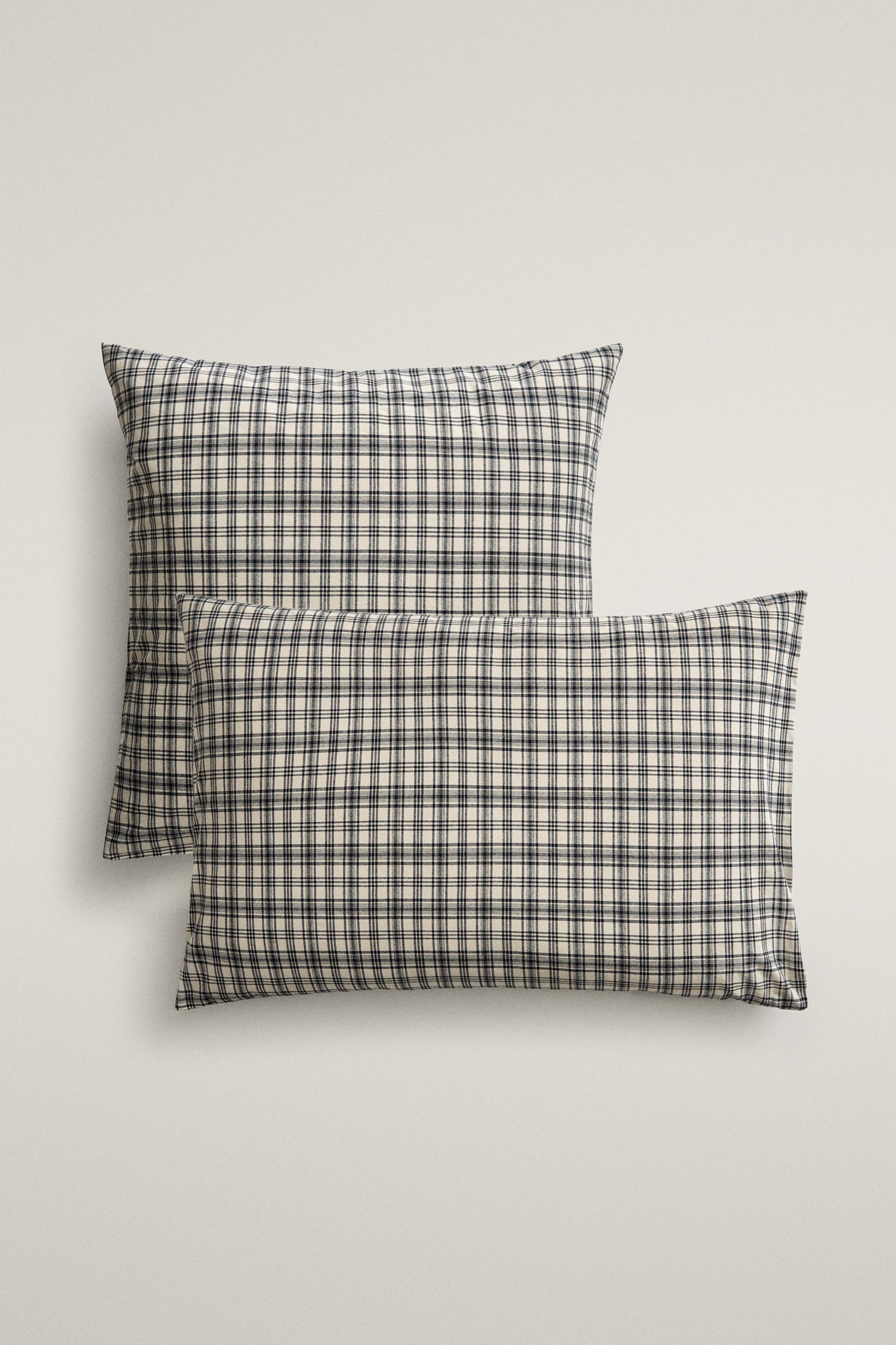 CHECK FLANNEL PILLOWCASE (130 G/M²)