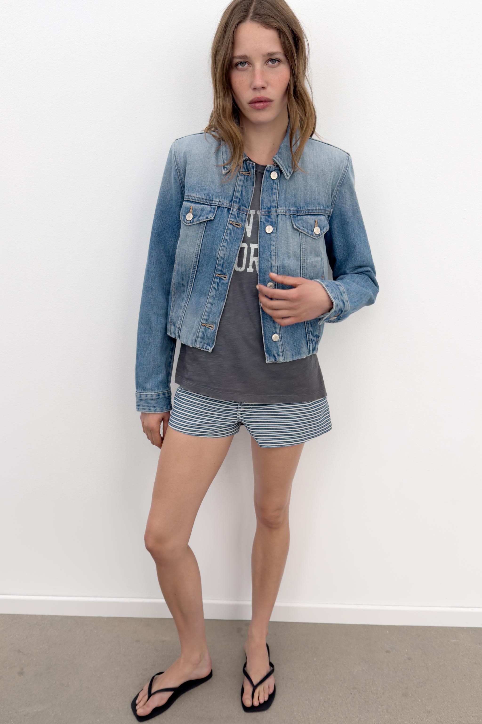 MINI STRIPED SHORTS - Blue | ZARA United States