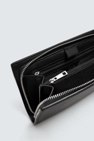 TEXTURED XL WALLET - Black by Zara - Image 4