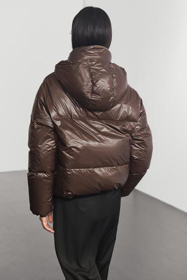Stand-up collar down jacket — Brown 2