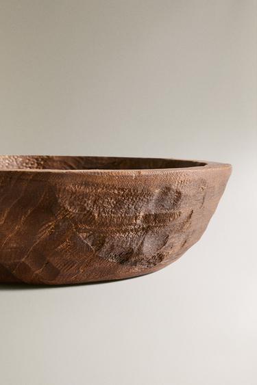 WOODEN DECORATIVE BOWL - Khaki by Zara - Image 3