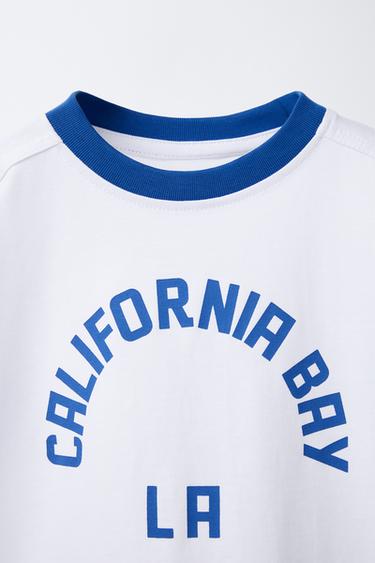 SLOGAN PRINT T-SHIRT - Blue/White by Zara - Image 2