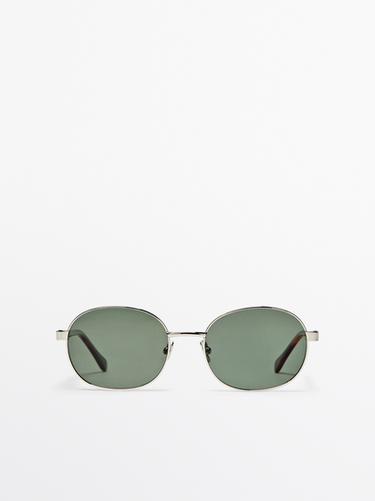 Zara Round metal sunglasses - tortoiseshell effect - Silver