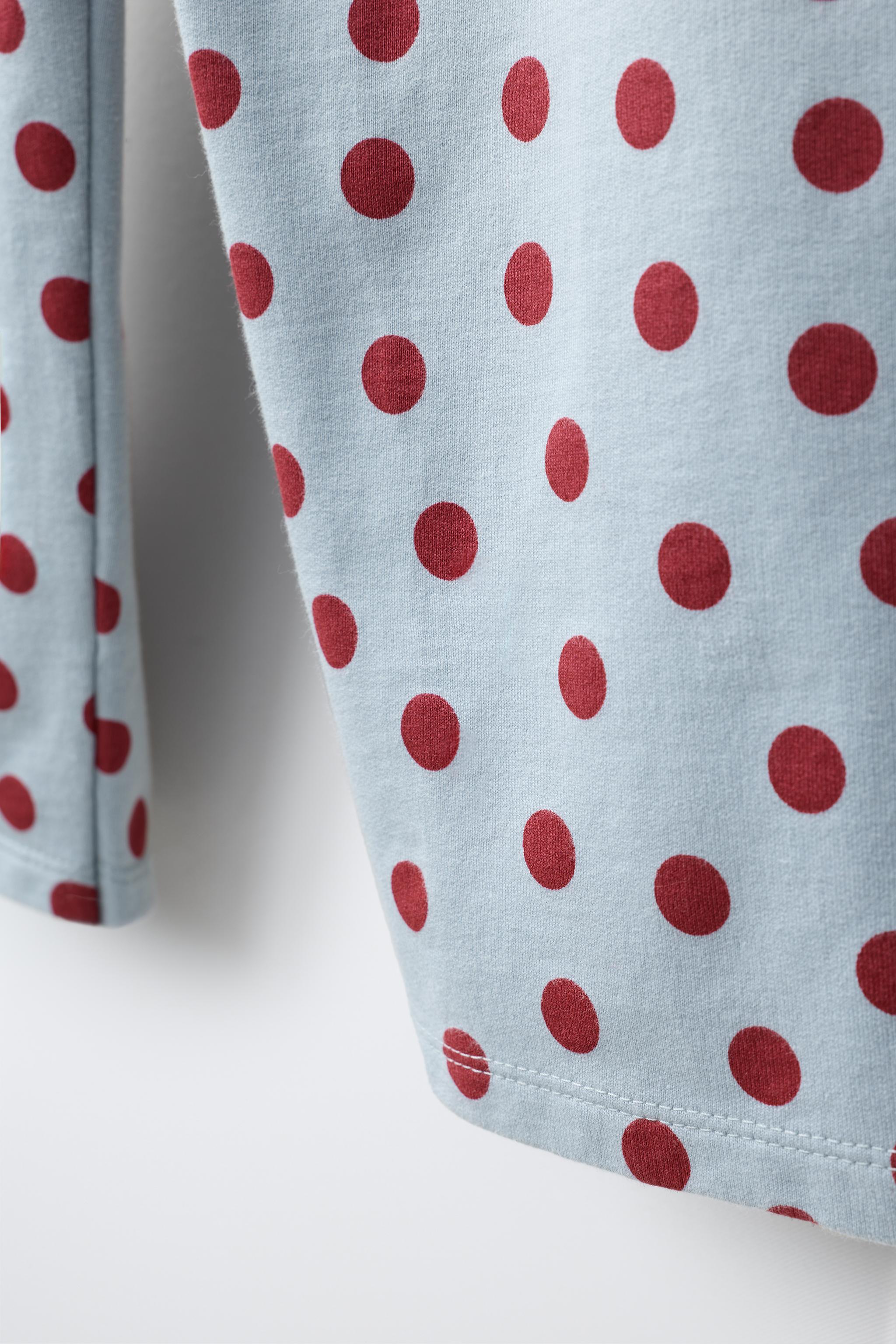 PANTALON WIDE LEG À POIS