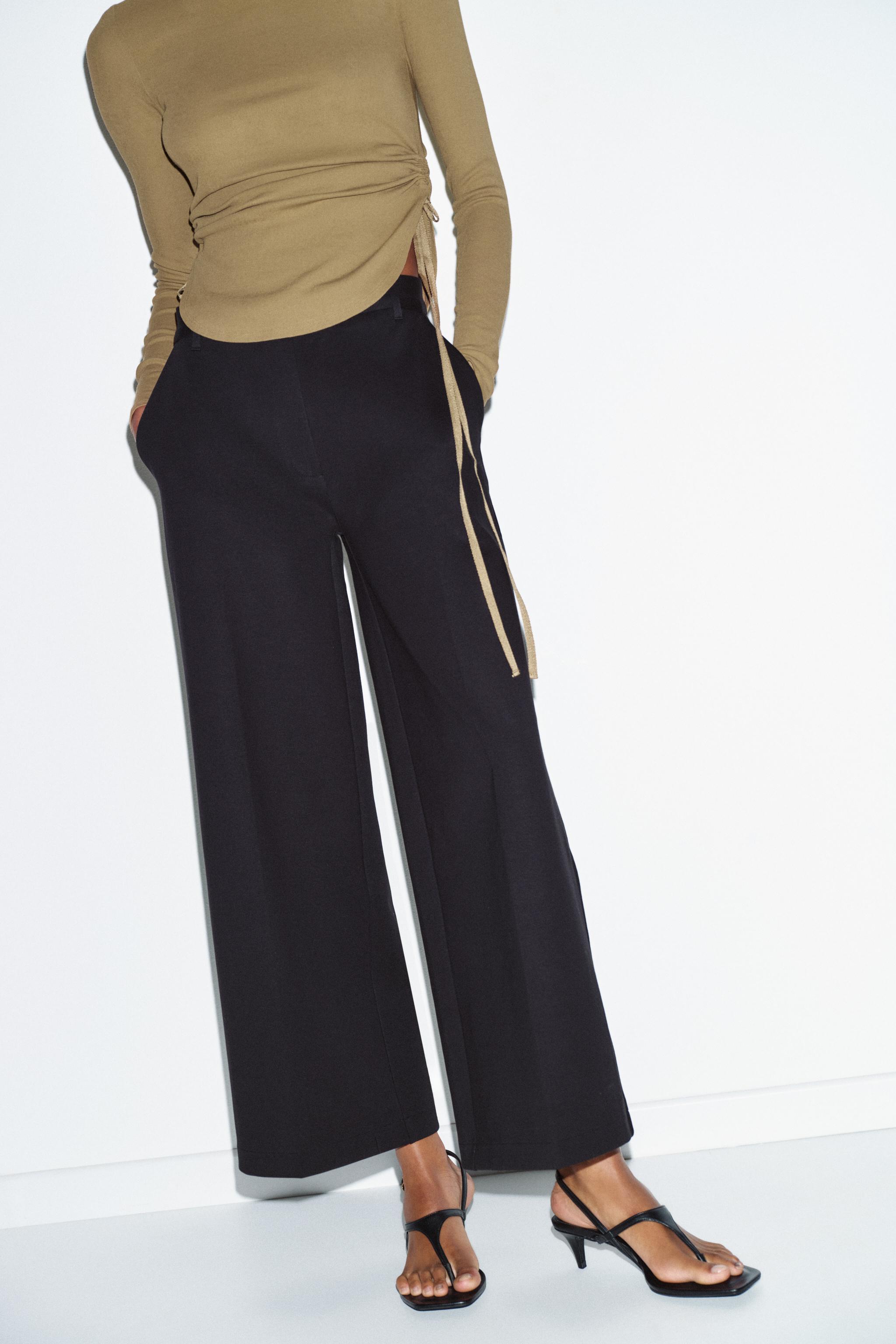 harukaze様ELENDEEK  ニット　zaraパンツ フレアニットパンツ - ライトイエロー | ZARA Japan / 日本