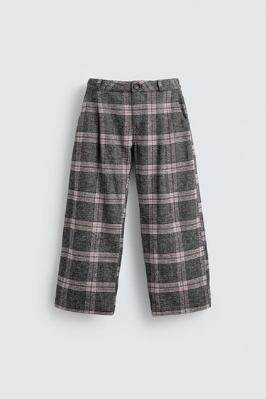 QUẦN CARO MIẾNG VÁ HÌNH CHUỘT MICKEY HARRY LAMBERT FOR ZARA X DISNEY - Màu xám từ Zara - Hình ảnh 0