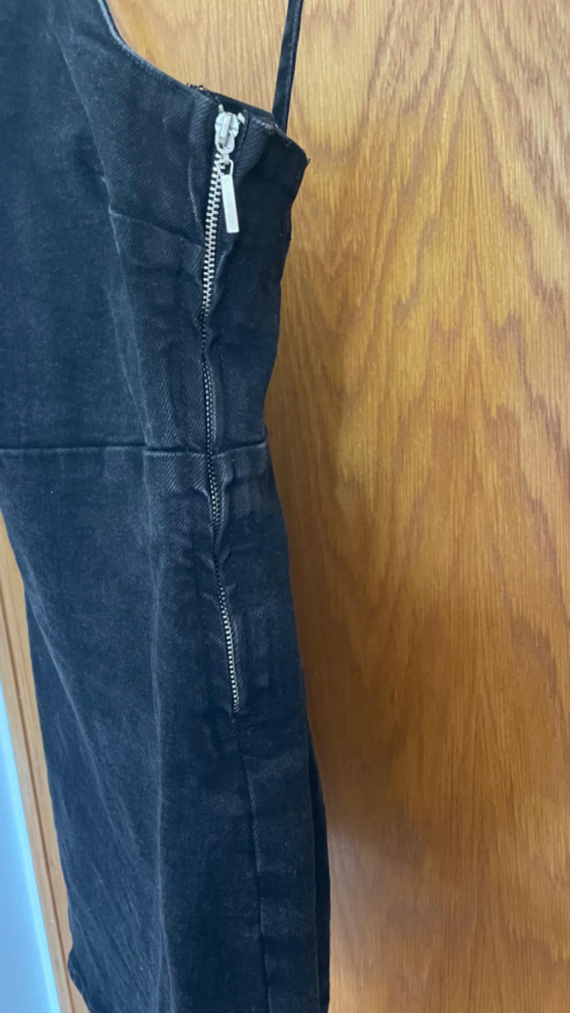 DENIM DRESS WITH STRAPS - Image 3