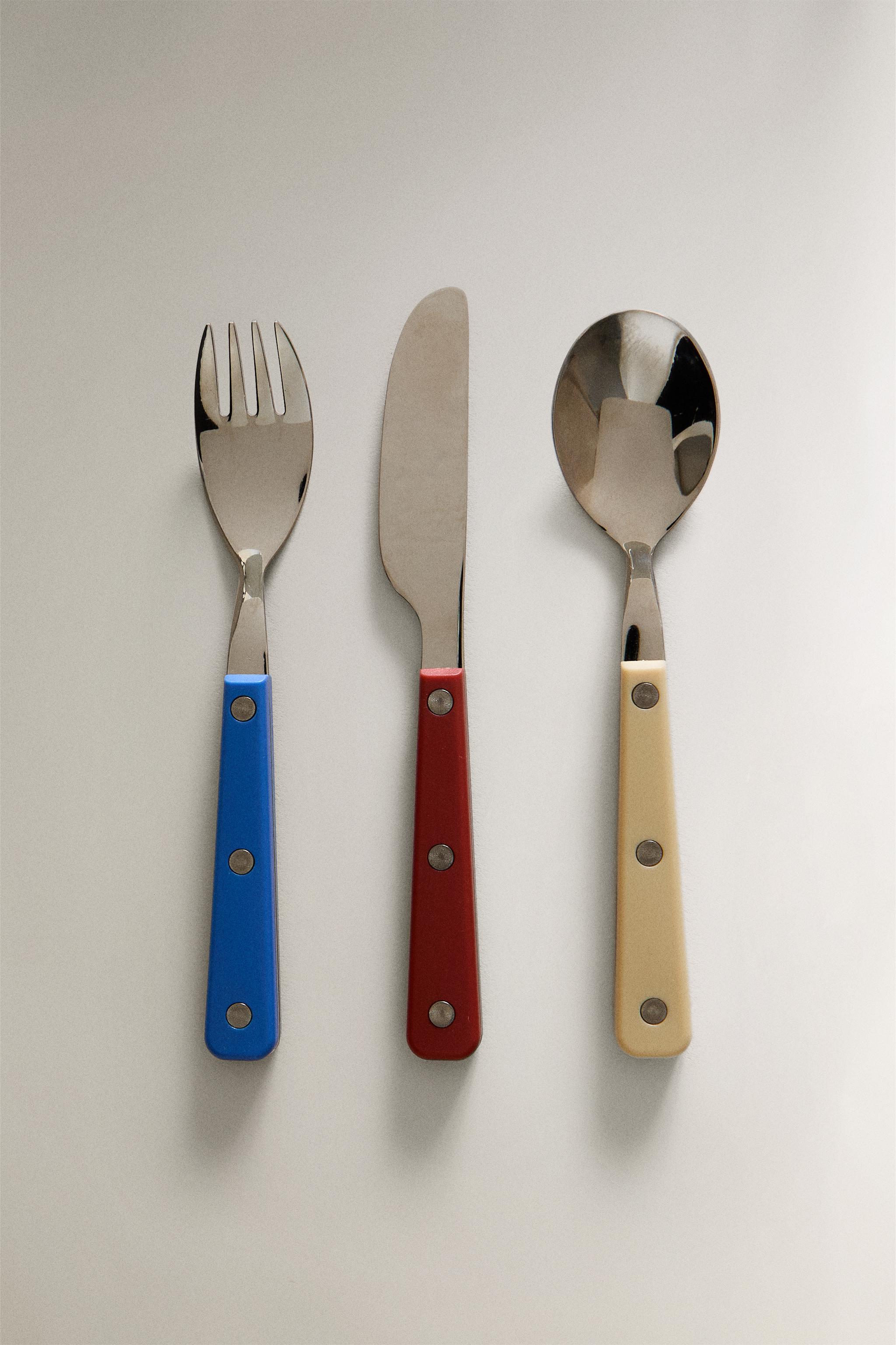 CHILDREN'S COLORED CUTLERY SET - Multicolored | ZARA United CHILDREN'S COLORED CUTLERY SET - Multicolored | ZARA United