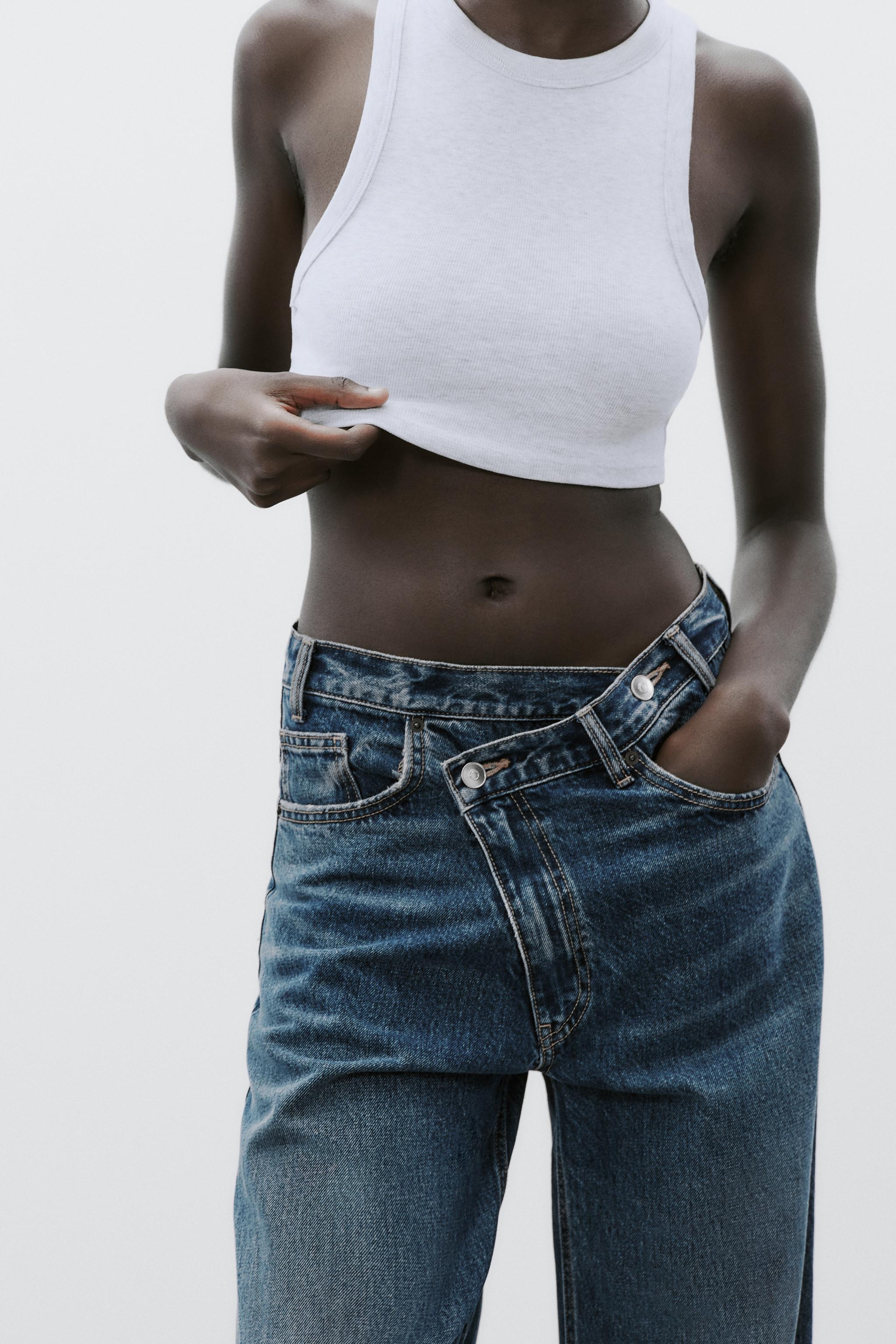 STRAPPY RIBBED TOP - Gray marl | ZARA United States