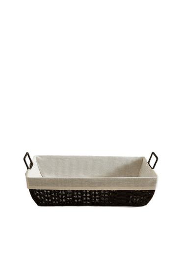 IRONING BASKET WITH COTTON LINING - Brown by Zara