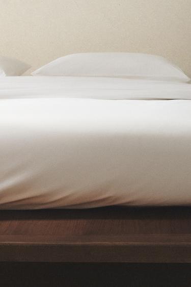 Zara PERCALE COTTON DUVET COVER (200 THREAD COUNT) - White