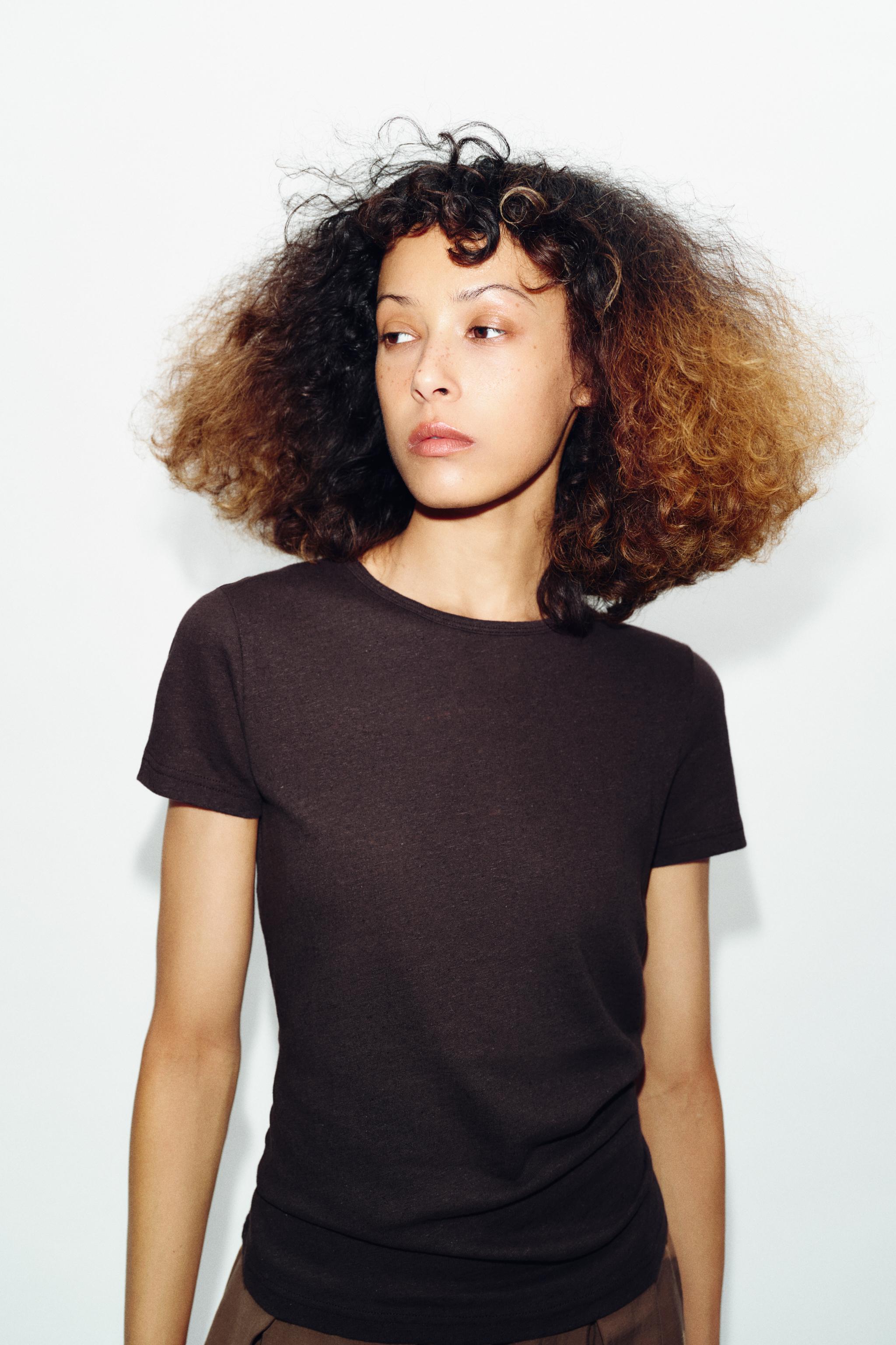 KETEN KISA KOLLU T-SHIRT