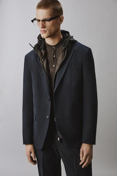 NON-IRON TECHNICAL SUIT TROUSERS - Navy blue by Zara - Image 4