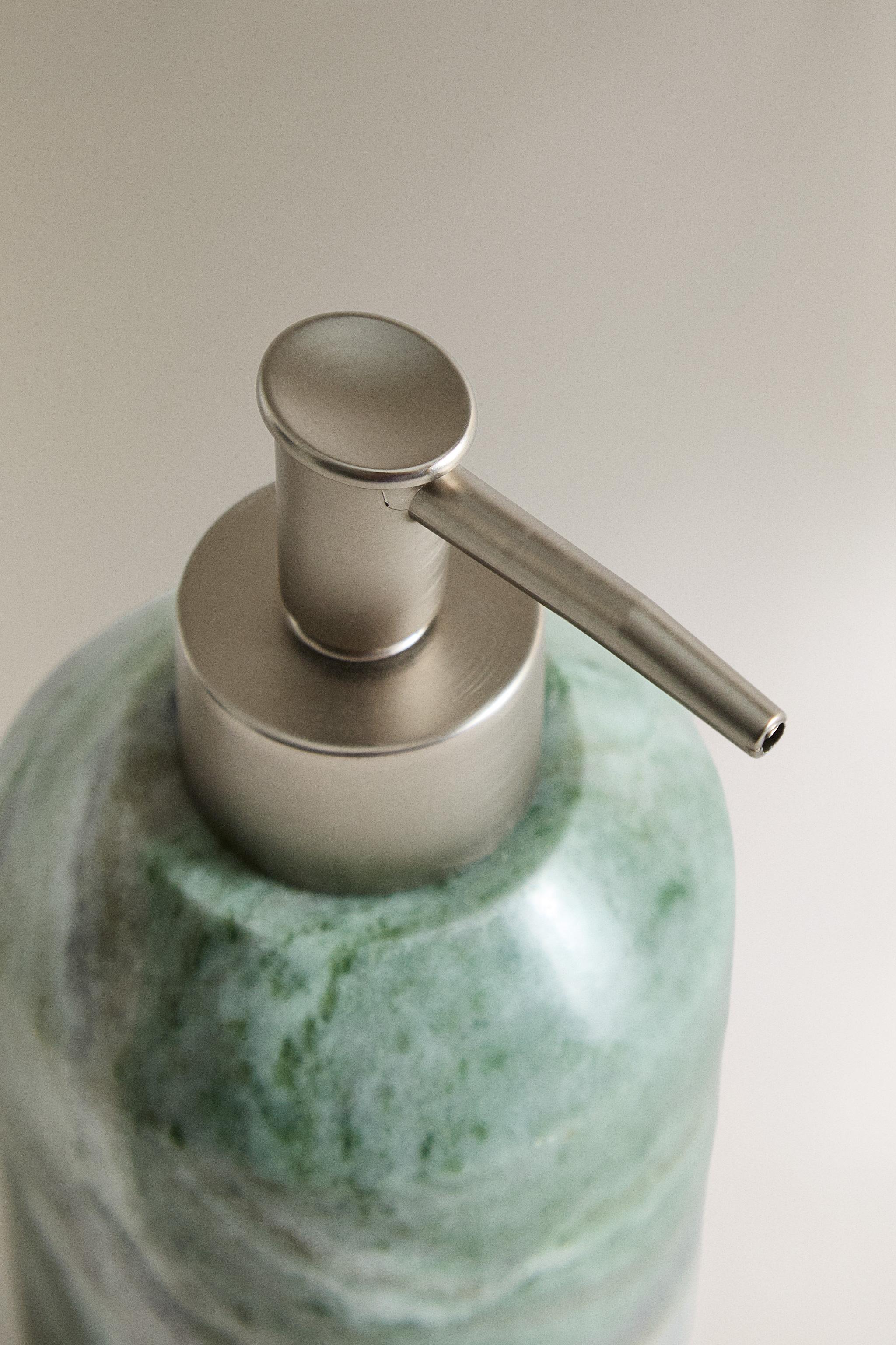 GREEN MARBLE SOAP DISPENSER