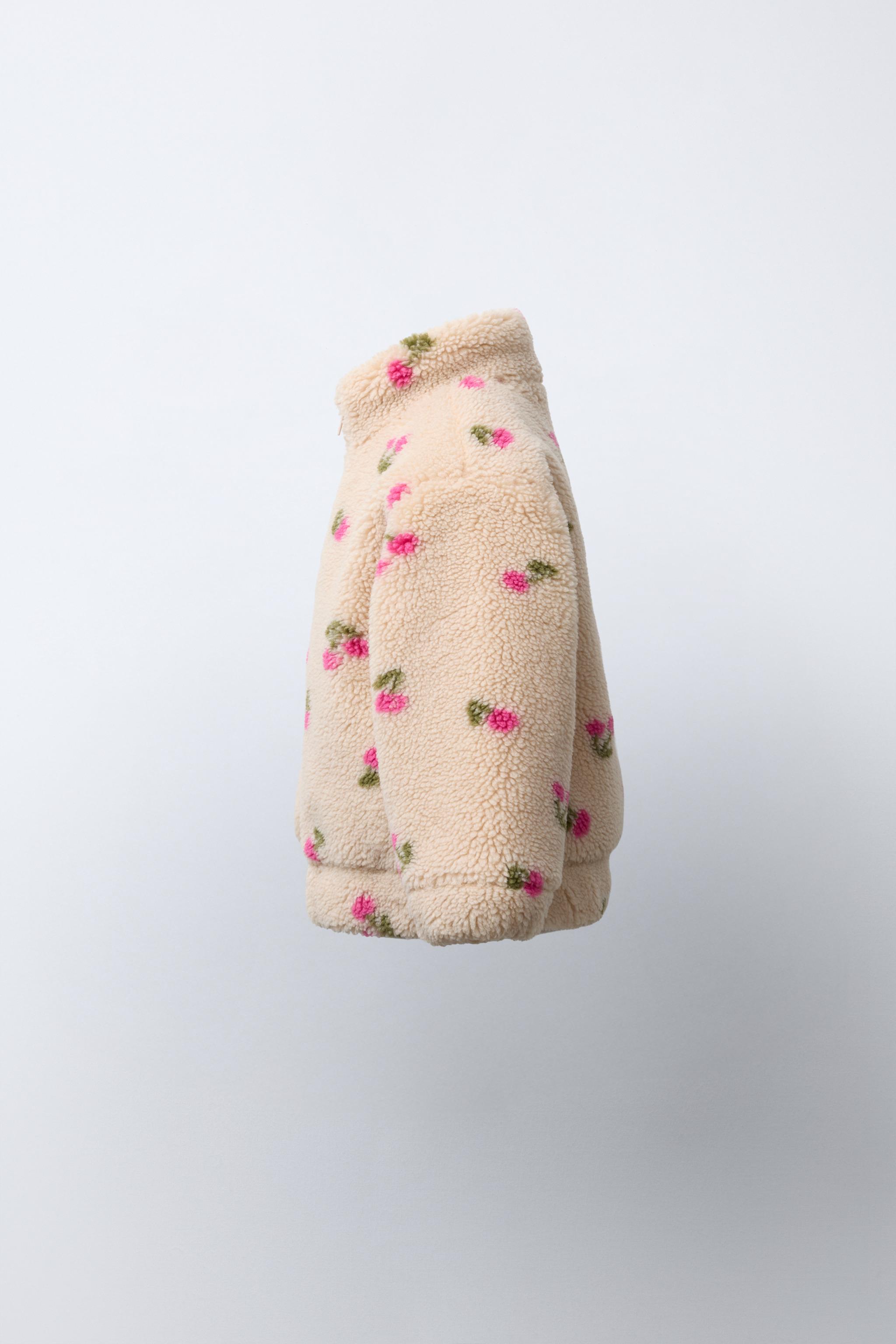 FAUX SHEARLING CHERRY JACKET - Ecru | ZARA United States