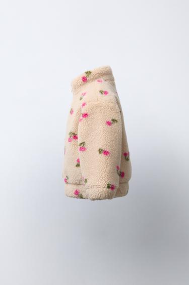 FAUX SHEARLING CHERRY JACKET - Ecru by Zara - Image 2