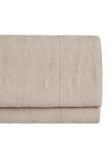 WASHED LINEN FLAT SHEET (160 GxM²) - Світло-бежевий Zara