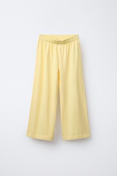 WIDE-LEG-HOSE, SCHWERE QUALITÄT, UNI - Gelb von Zara