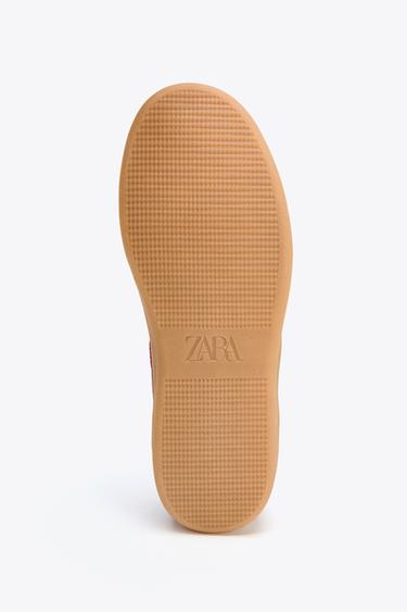 CONTRAST TRAINERS - Burgundy Red by Zara - Image 8