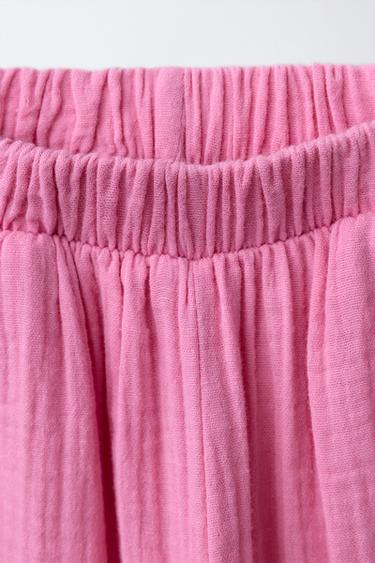 TEXTURED BARREL TROUSERS - Pink by Zara - Image 2