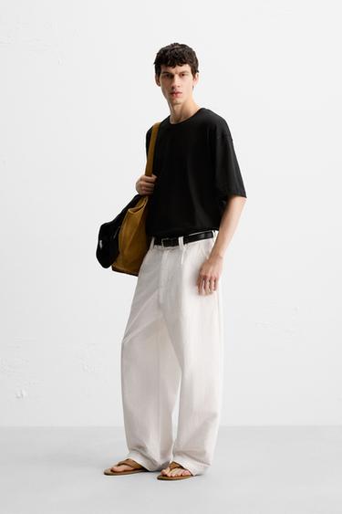 T-SHIRT BRODERIE CONTRASTE - Noir de Zara - Image 3