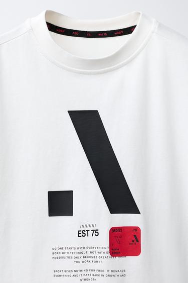 T-SHIRT SPORT NUMÉROS - Blanc de Zara - Image 2