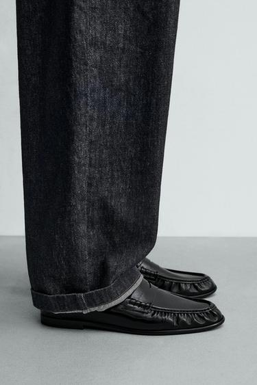 Zara DRESS PENNY LOAFERS - Black